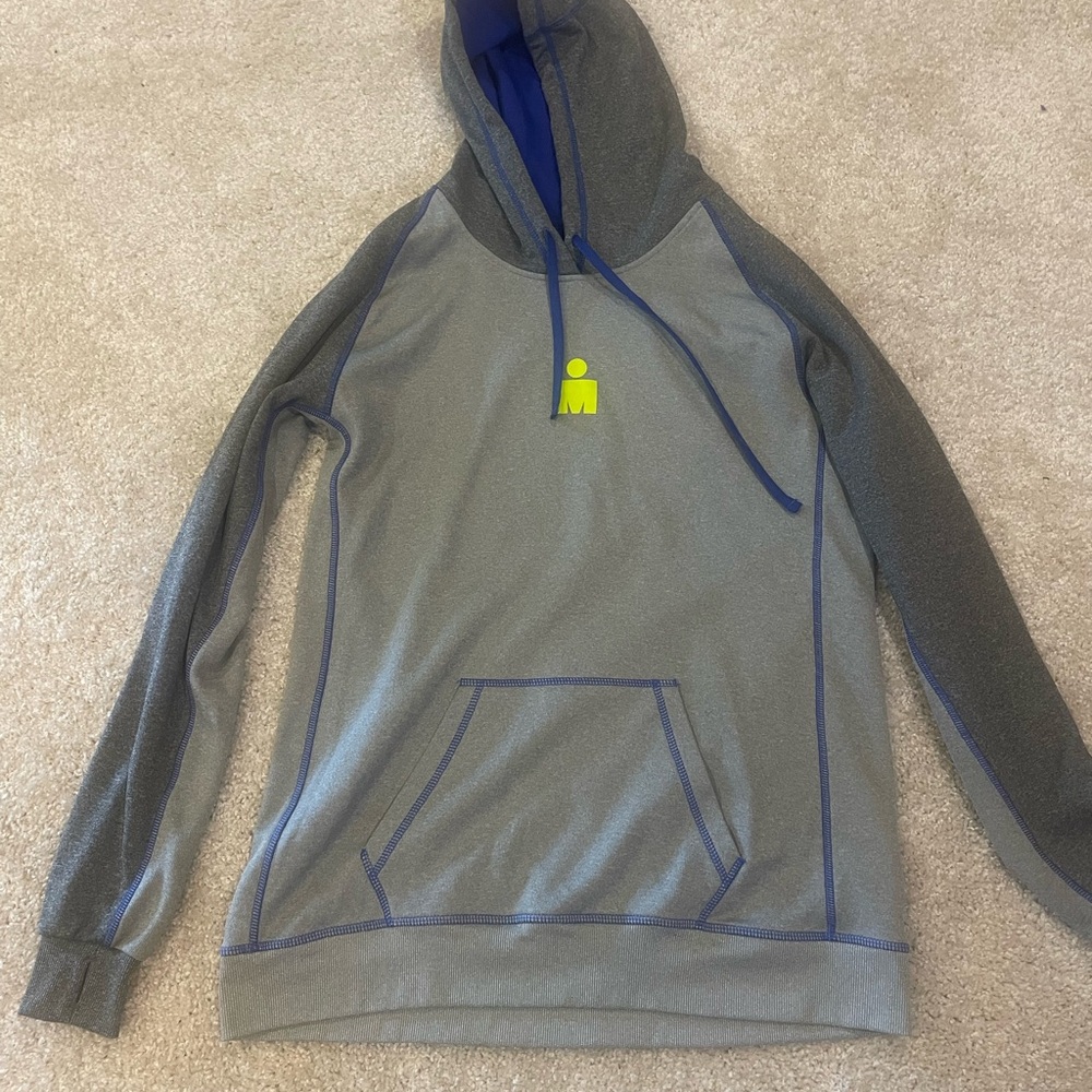 Gray and Blue Women’s Hoodie
